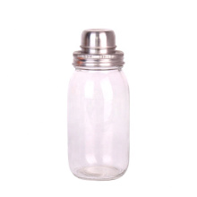 Glassware OEM 500ml Glass Mason Jar Cocktail Shaker